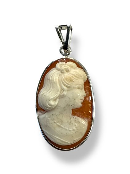 Pendant Mandile 1922 Woman Cammei  in Silver Conchiglia 2MCICM74 - 2MCICM74